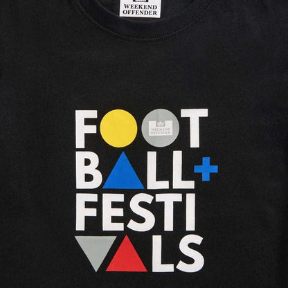 Black - Side - Weekend Offender Childrens-Kids Football Festival T-Shirt