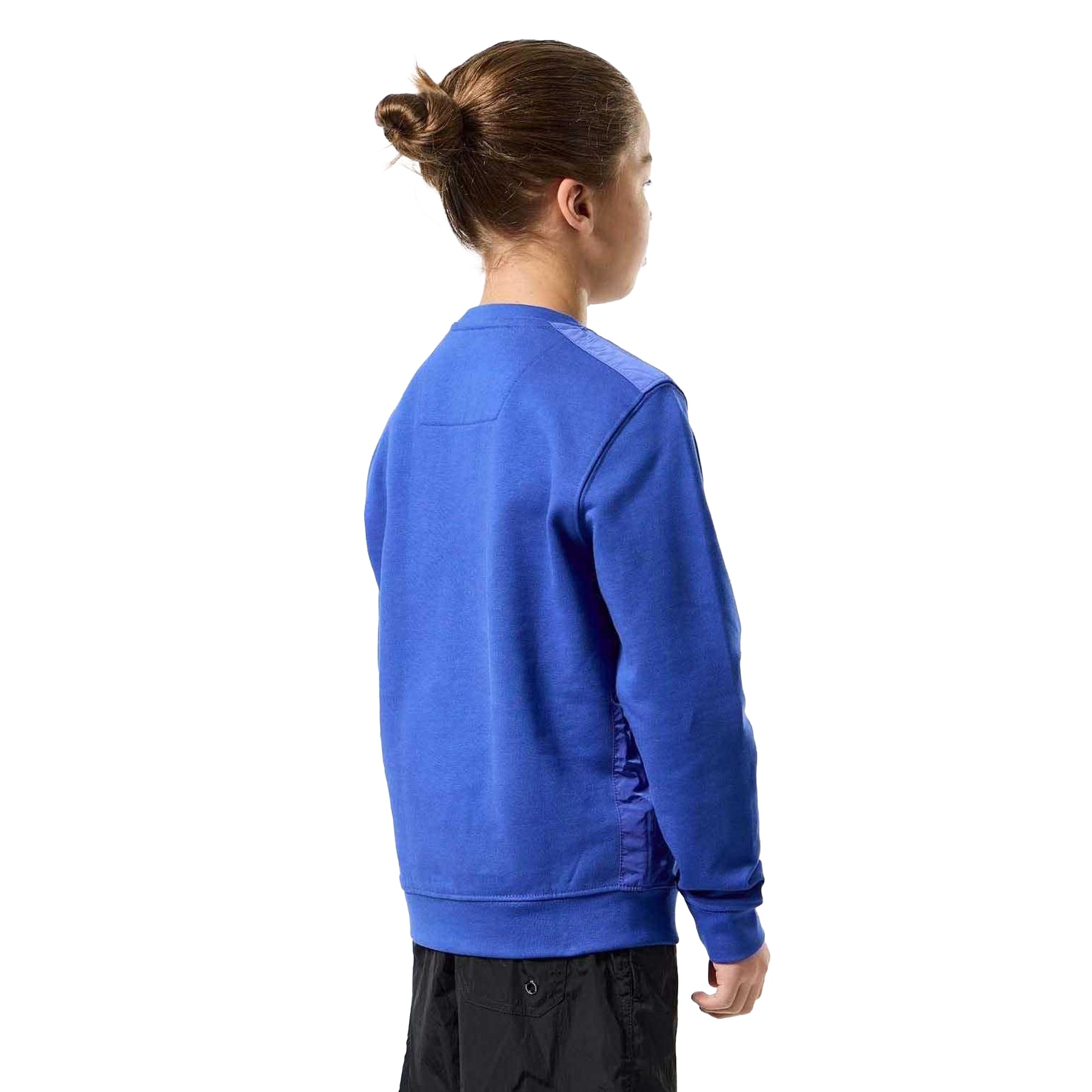 Blue - Pack Shot - Weekend Offender Childrens-Kids F Bomb Overlay Sweatshirt