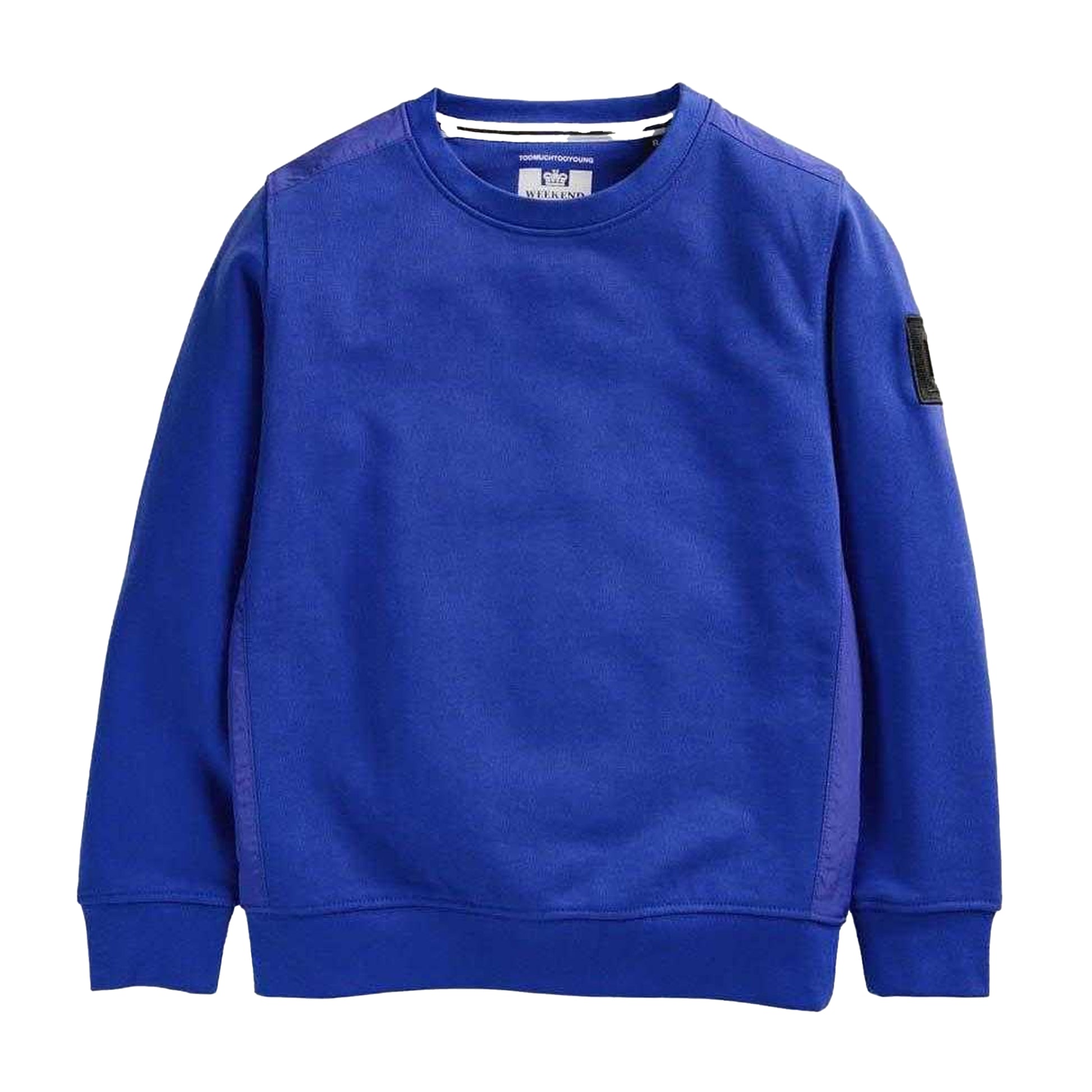 Blue - Front - Weekend Offender Childrens-Kids F Bomb Overlay Sweatshirt