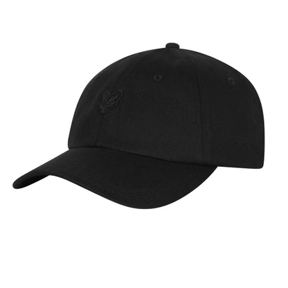 Black - Front - Lyle & Scott Tonal Eagle Baseball Cap