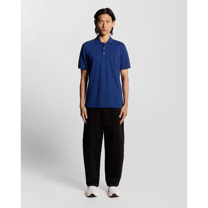 Navy Blue - Back - Lyle & Scott Mens Superfine Polo Shirt