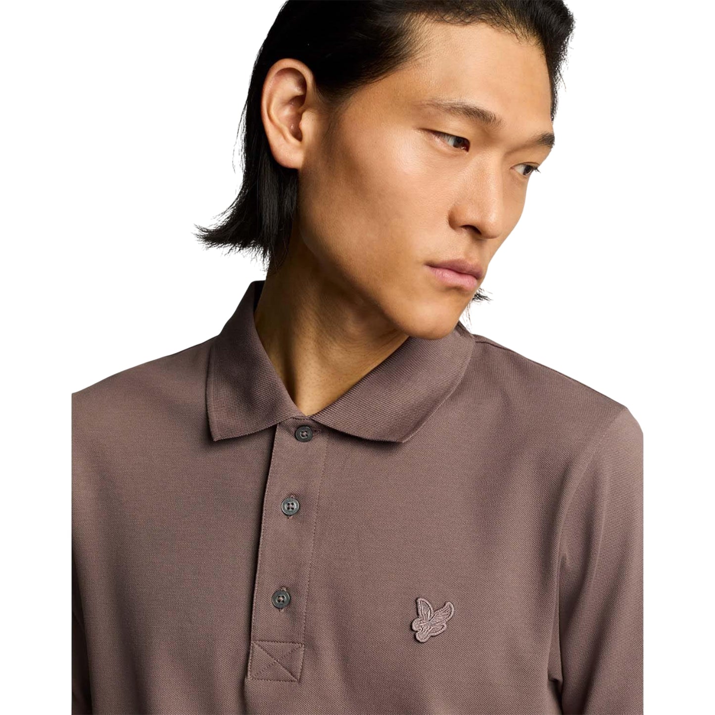 Purple - Side - Lyle & Scott Mens Superfine Polo Shirt