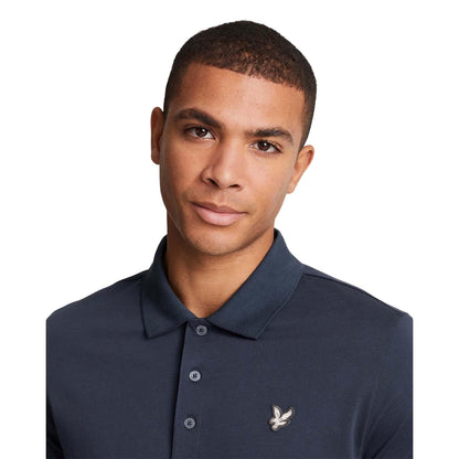 Blue - Side - Lyle & Scott Mens Cotton Polo Shirt