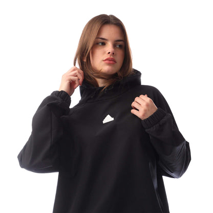 Black - Side - Adidas Womens-Ladies City Escape Hoodie