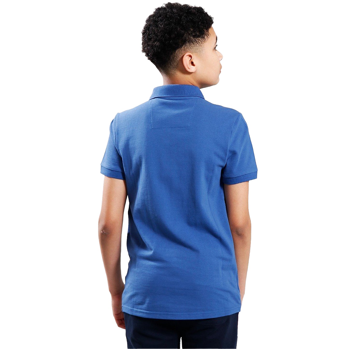Blue - Side - Weekend Offender Childrens-Kids Canerios Graphic Polo Shirt