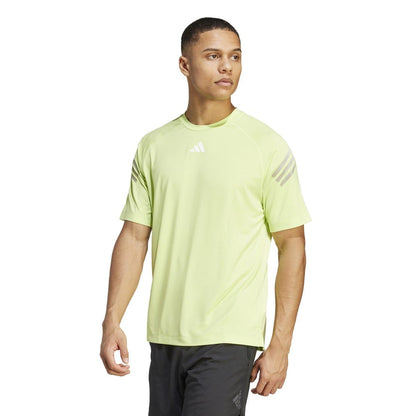 Lime - Lifestyle - Adidas Mens Stripe Aeroready Training T-Shirt
