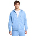 Blue - Side - Under Armour Mens Rival Fleece Full Zip Hoodie