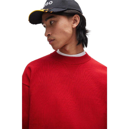 Pink - Back - Hugo Mens Knitted Sweatshirt