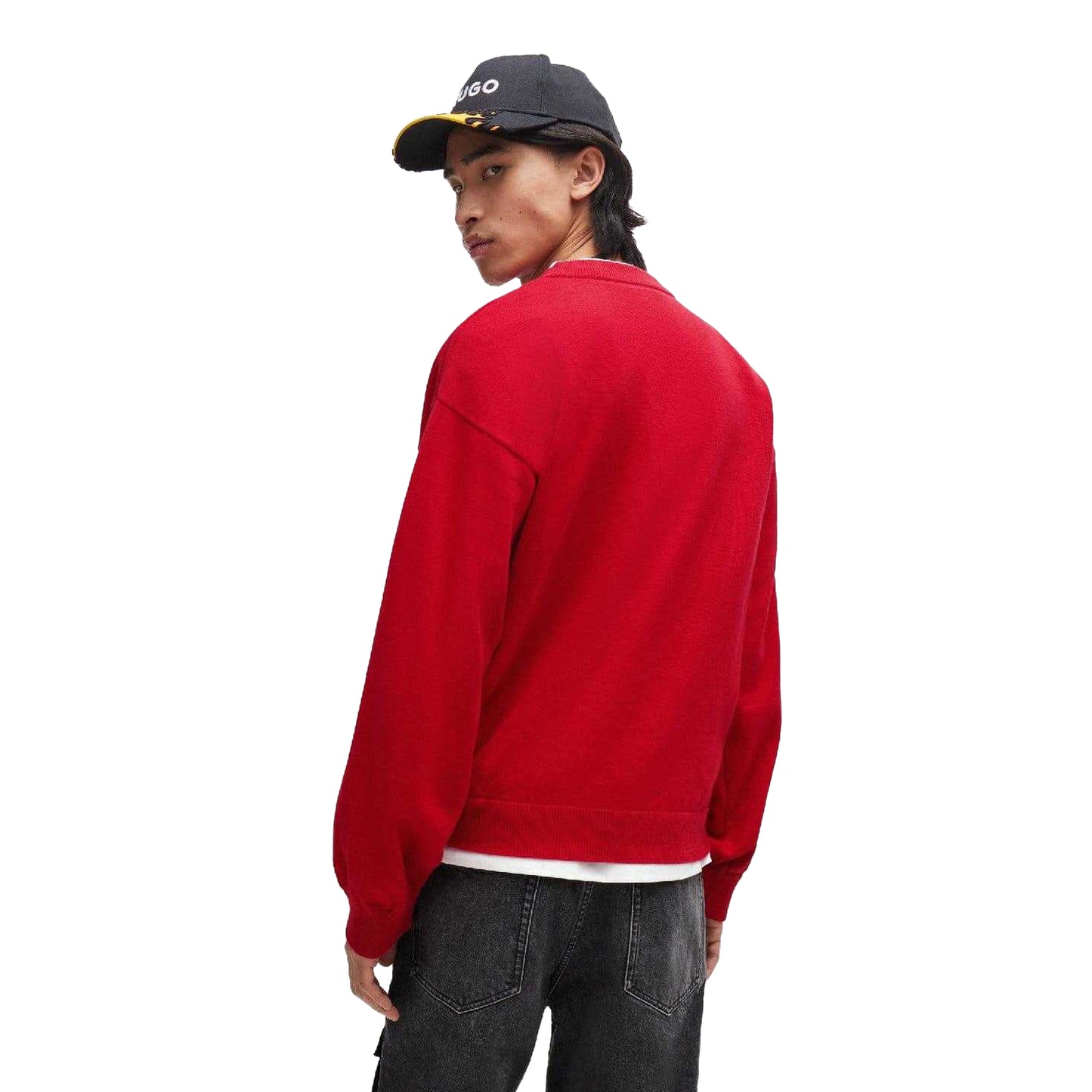 Pink - Lifestyle - Hugo Mens Knitted Sweatshirt