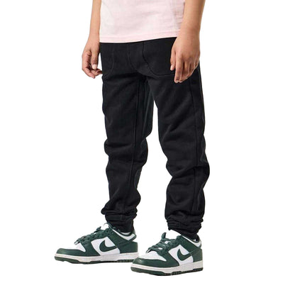 Black - Lifestyle - Weekend Offender Childrens-Kids Logo Seamed Jogging Bottoms