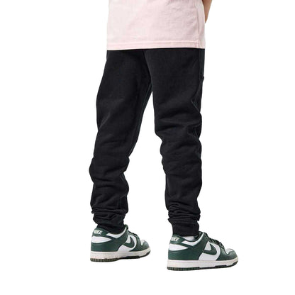 Black - Pack Shot - Weekend Offender Childrens-Kids Logo Seamed Jogging Bottoms