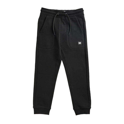Black - Front - Weekend Offender Childrens-Kids Logo Seamed Jogging Bottoms