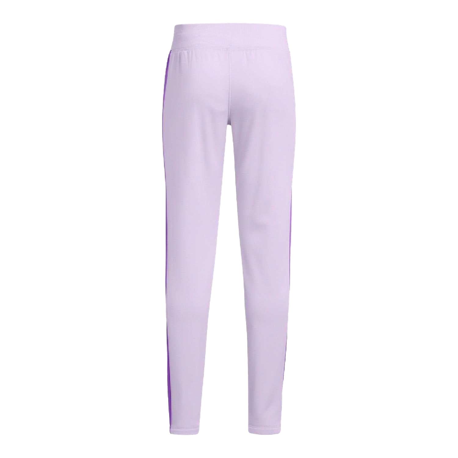 Purple - Back - Under Armour Childrens-Kids Fleece Jogging Bottoms