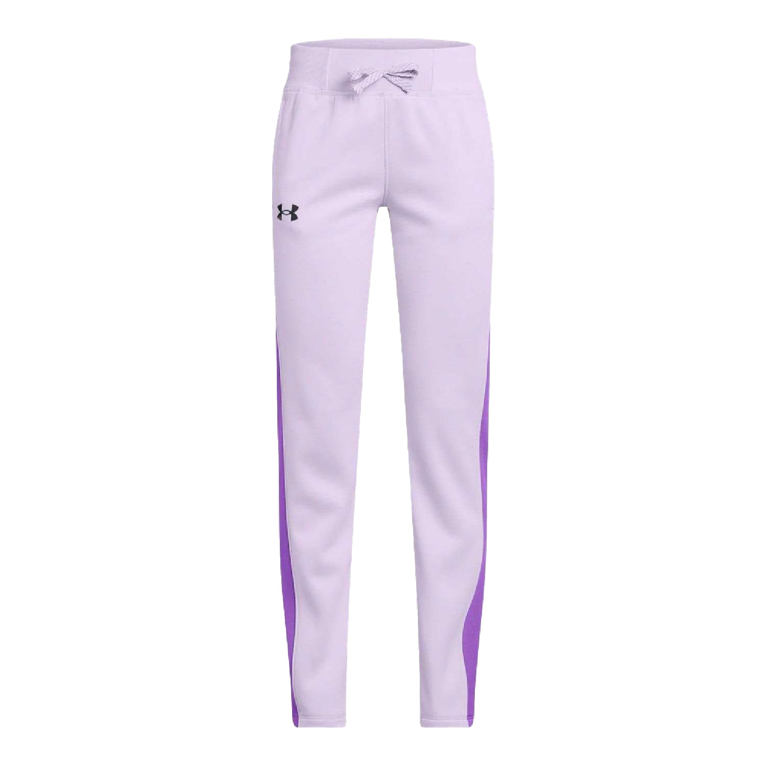 Purple - Front - Under Armour Childrens-Kids Fleece Jogging Bottoms