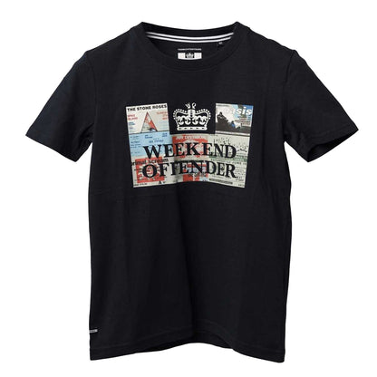 Navy - Front - Weekend Offender Childrens-Kids Ticket T-Shirt