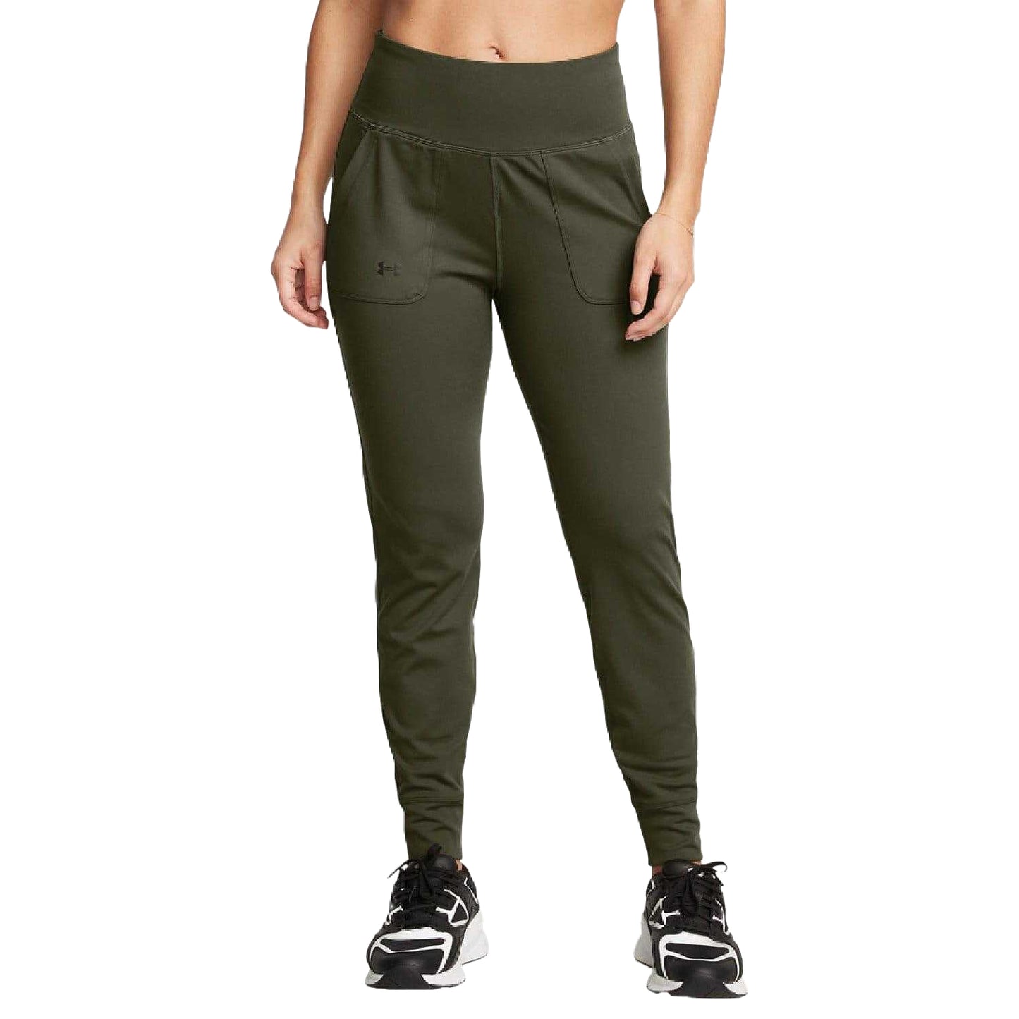 Green - Side - Under Armour Womens-Ladies Jogging Bottoms