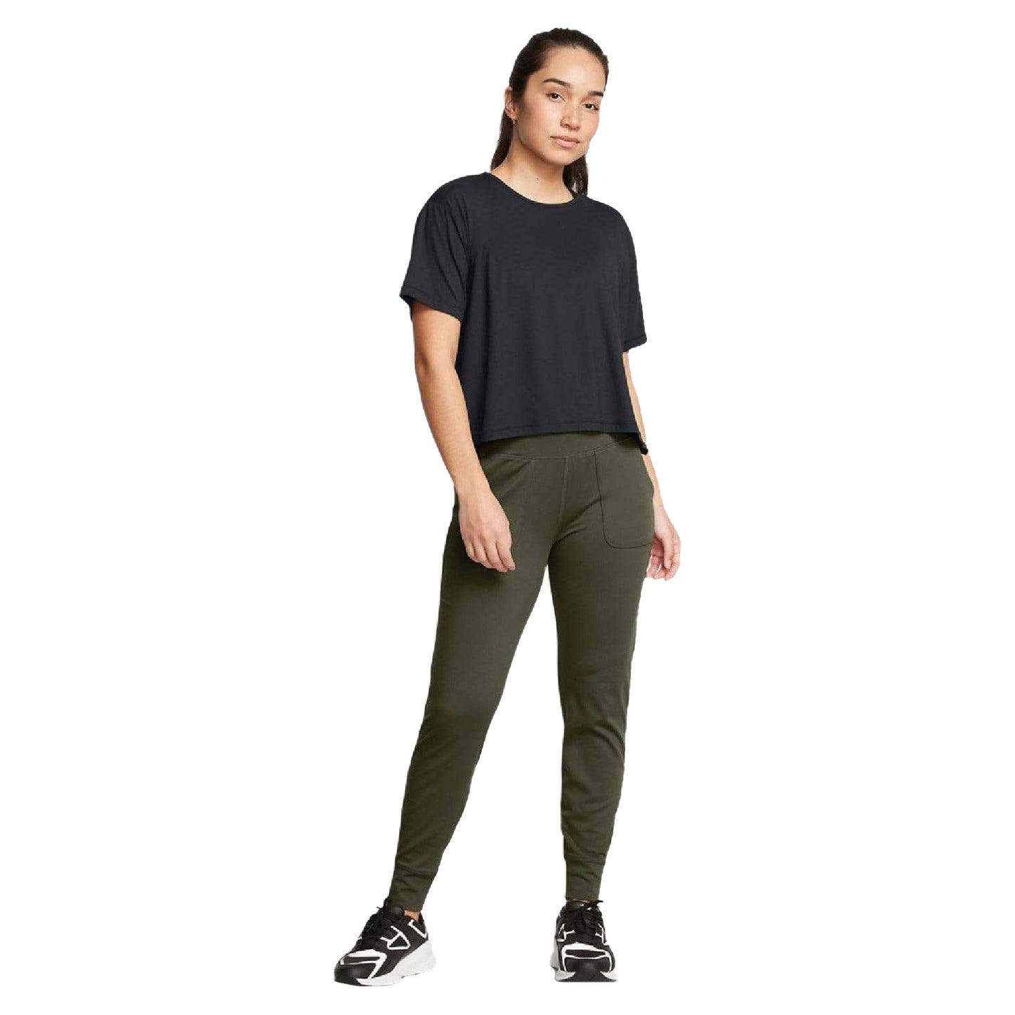 Green - Pack Shot - Under Armour Womens-Ladies Jogging Bottoms