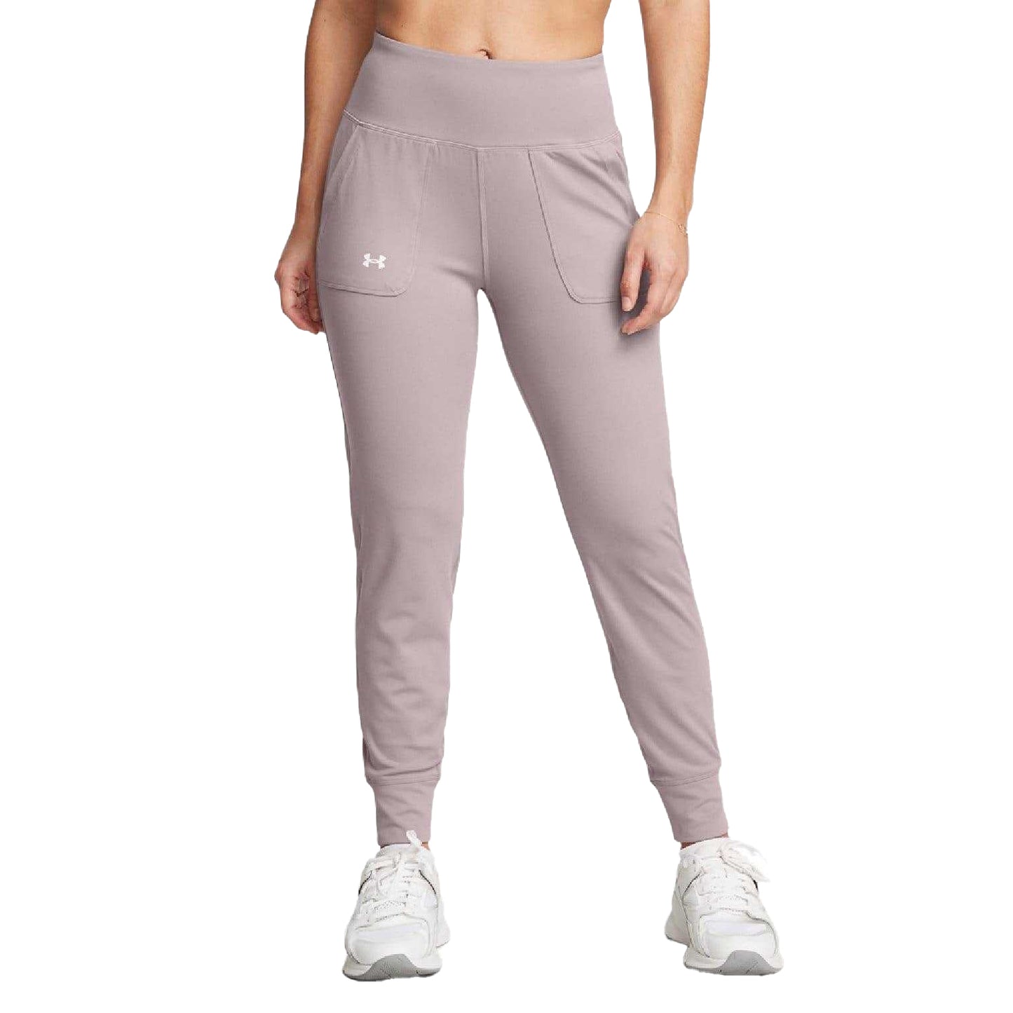 Grey - Side - Under Armour Womens-Ladies Jogging Bottoms
