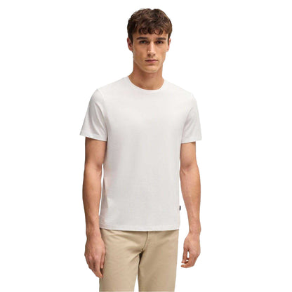 White - Front - Boss Mens Tessler 150 T-Shirt