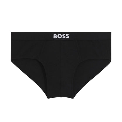 Black - Back - Boss Mens Logo Briefs (Pack of 3)