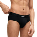Black - Side - Boss Mens Logo Briefs (Pack of 3)