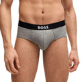 Multicoloured - Back - Boss Mens Logo Briefs (Pack of 3)