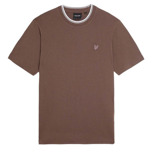 Purple - Front - Lyle & Scott Mens Superfine Tipped Cotton T-Shirt