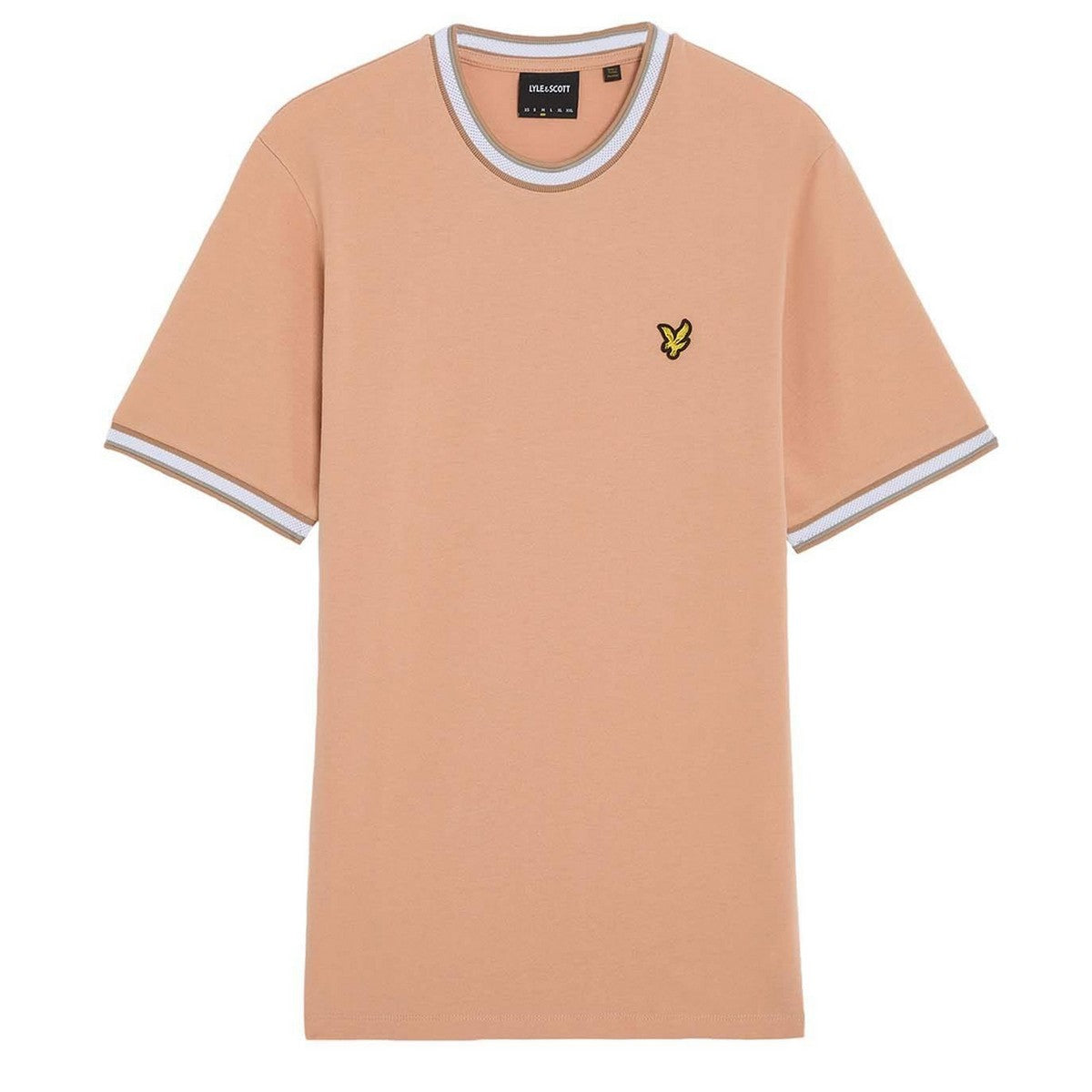 Orange - Front - Lyle & Scott Mens Tipped T-Shirt
