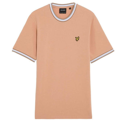 Orange - Front - Lyle & Scott Mens Tipped T-Shirt