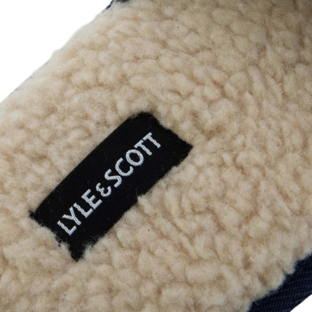 Black - Close up - Lyle & Scott Mens Tarquinn Mule Slippers