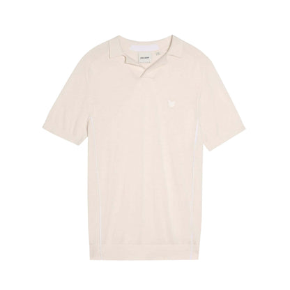 White - Front - Lyle & Scott Mens Tipped Knitted Seamed Polo Shirt