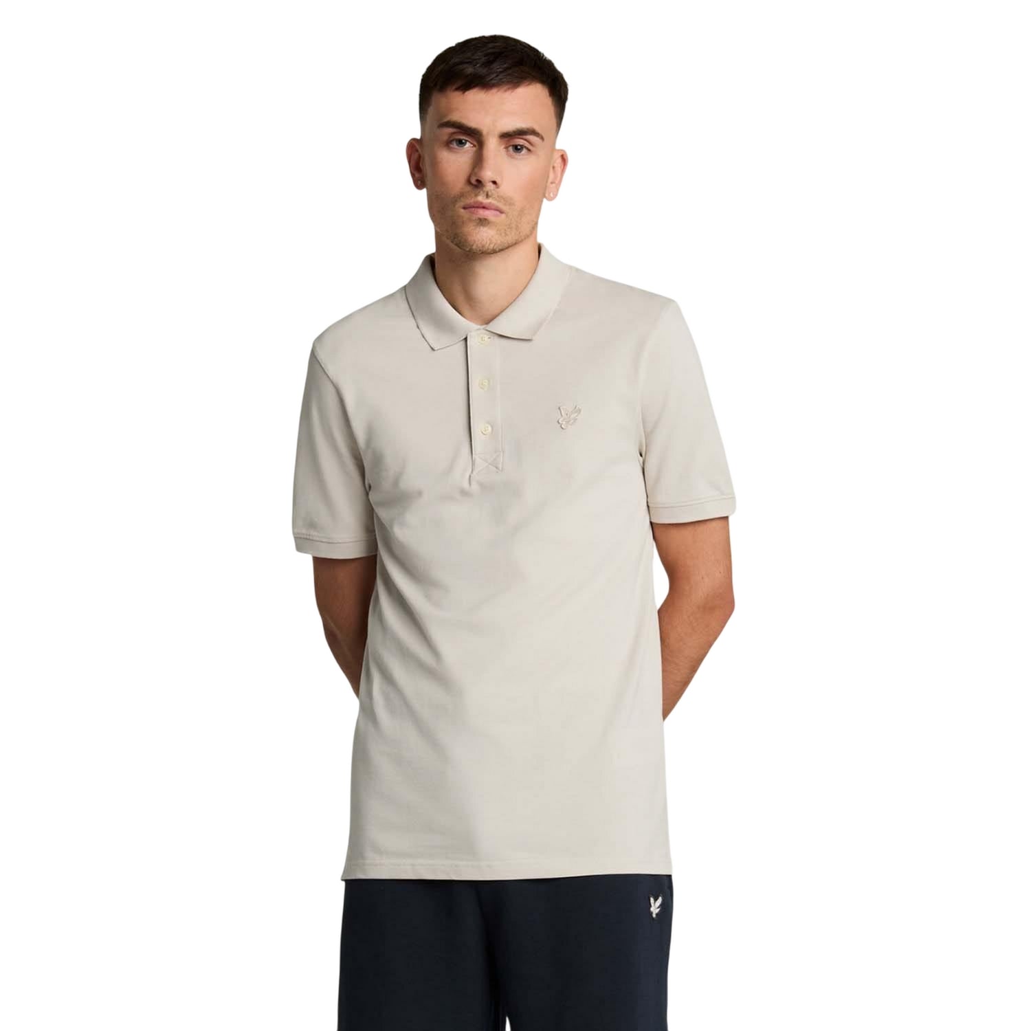 Beige - Lifestyle - Lyle & Scott Mens Tonal Eagle Polo Shirt
