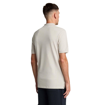Beige - Back - Lyle & Scott Mens Tonal Eagle Polo Shirt