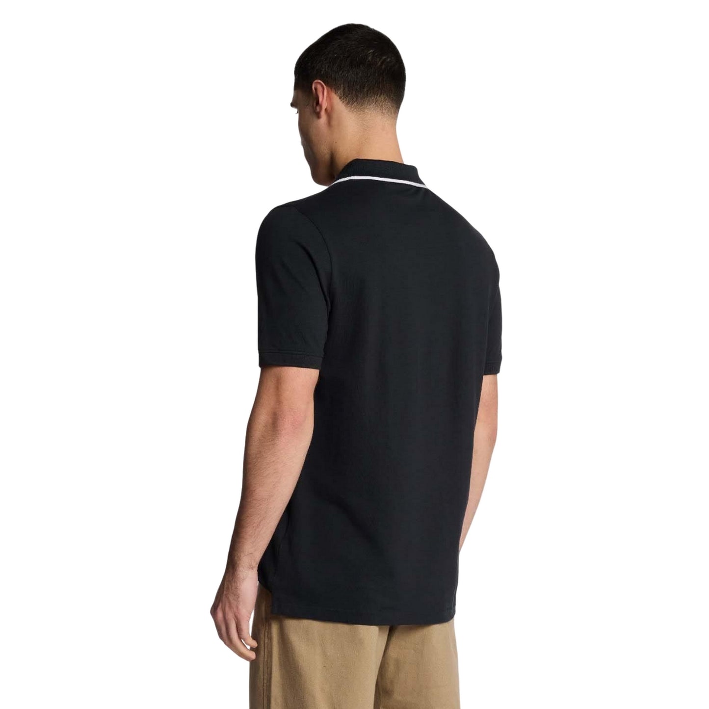 Blue - Back - Lyle & Scott Mens Superfine Tipped Polo Shirt