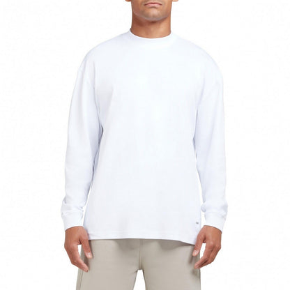 White - Lifestyle - Lyle & Scott Mens Interlock Oversized Long-Sleeved T-Shirt