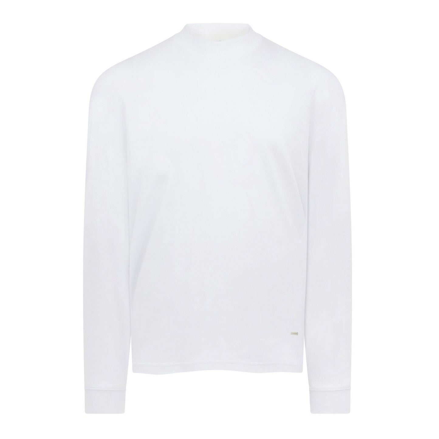 White - Front - Lyle & Scott Mens Interlock Oversized Long-Sleeved T-Shirt