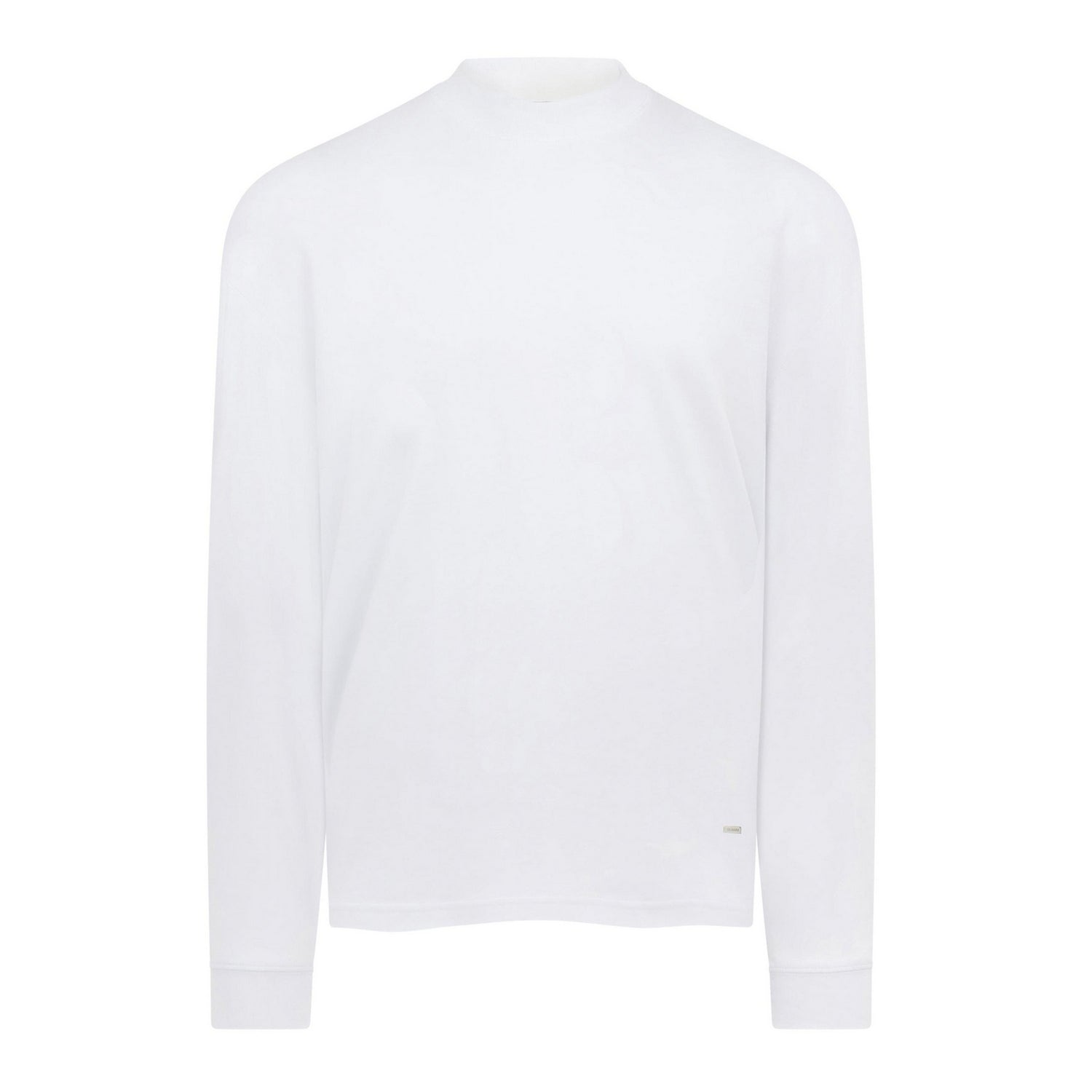 White - Front - Lyle & Scott Mens Interlock Oversized Long-Sleeved T-Shirt