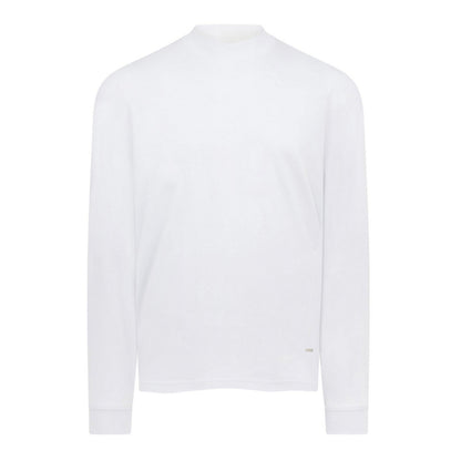 White - Front - Lyle & Scott Mens Interlock Oversized Long-Sleeved T-Shirt