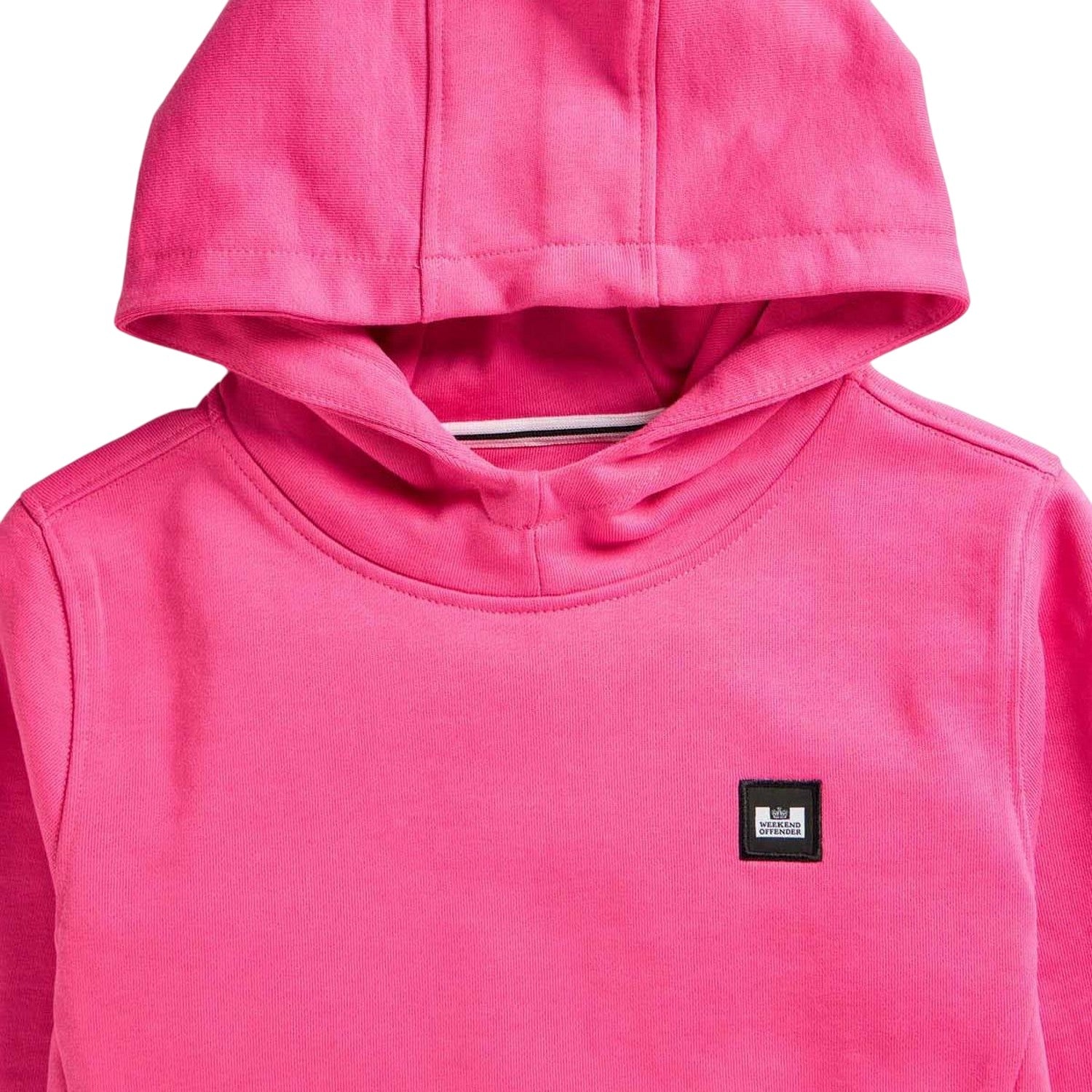 Pink - Side - Weekend Offender Childrens-Kids Ribbe Badge Hoodie