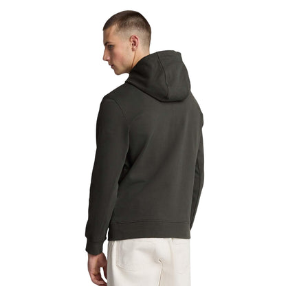 Grey - Pack Shot - Lyle & Scott Mens Hybrid Softshell Pull Over Hoodie