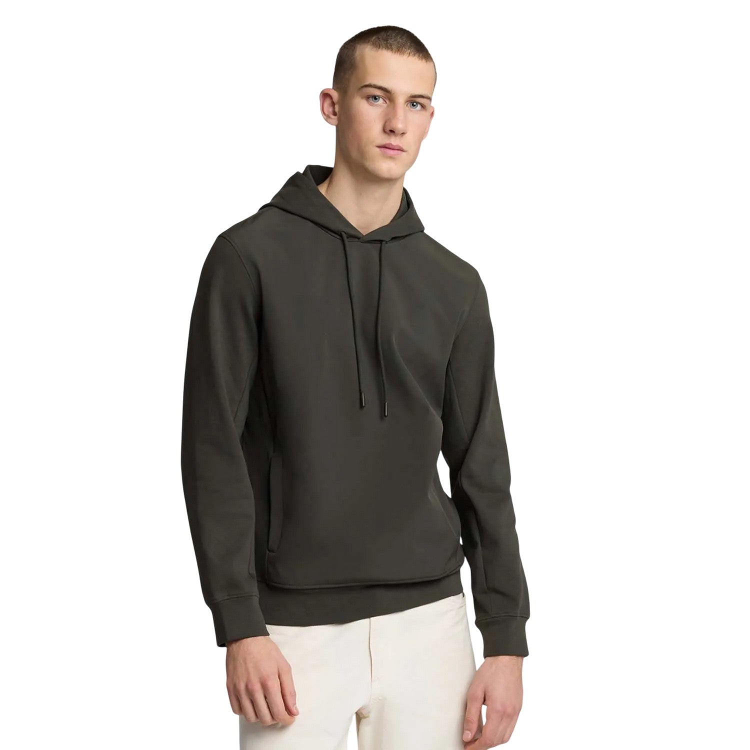 Grey - Lifestyle - Lyle & Scott Mens Hybrid Softshell Pull Over Hoodie