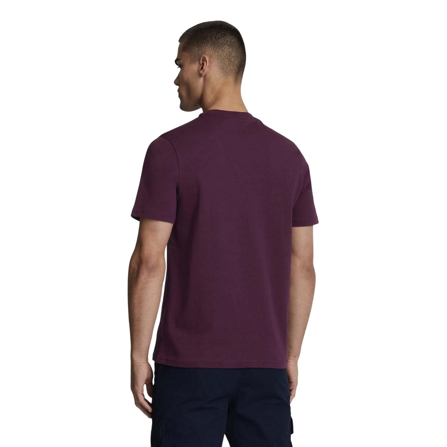 Burgundy - Pack Shot - Lyle & Scott Mens Tonal Eagle T-Shirt