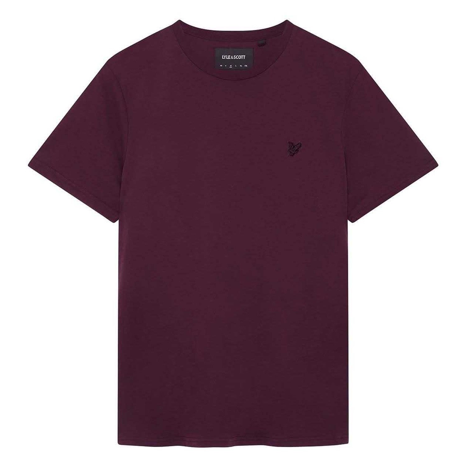 Burgundy - Front - Lyle & Scott Mens Tonal Eagle T-Shirt