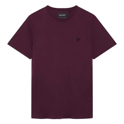 Burgundy - Front - Lyle & Scott Mens Tonal Eagle T-Shirt