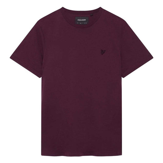 Burgundy - Front - Lyle & Scott Mens Tonal Eagle T-Shirt