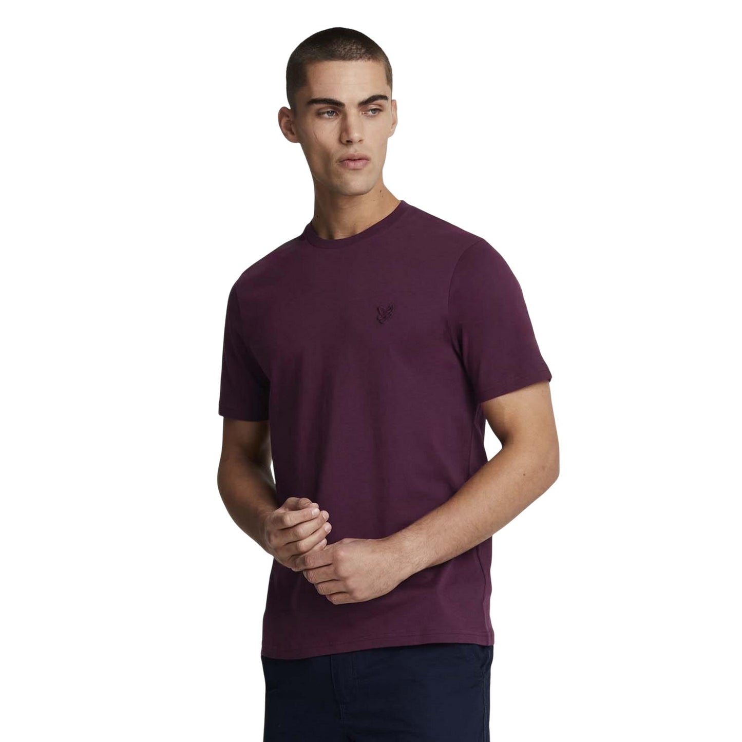Burgundy - Lifestyle - Lyle & Scott Mens Tonal Eagle T-Shirt