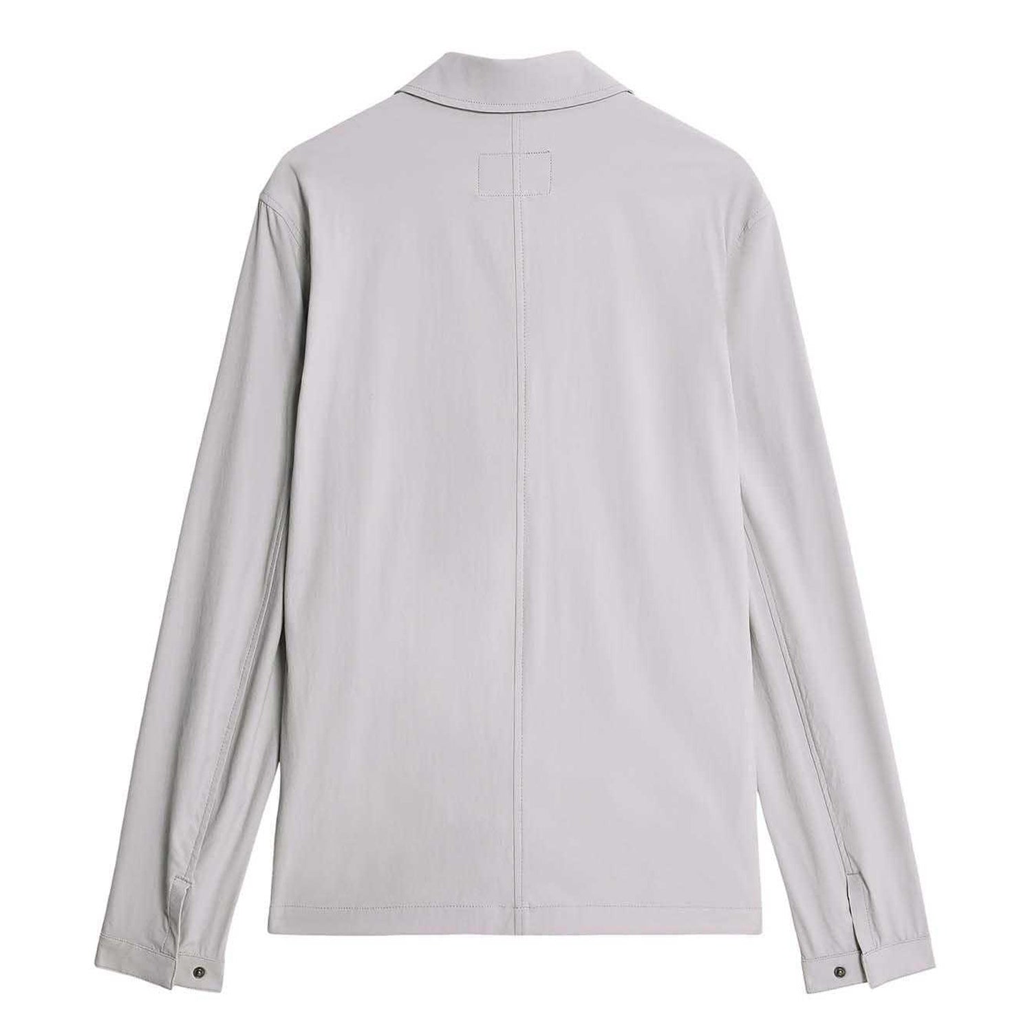 Grey - Back - Lyle & Scott Mens Nylon Pocket Overshirt