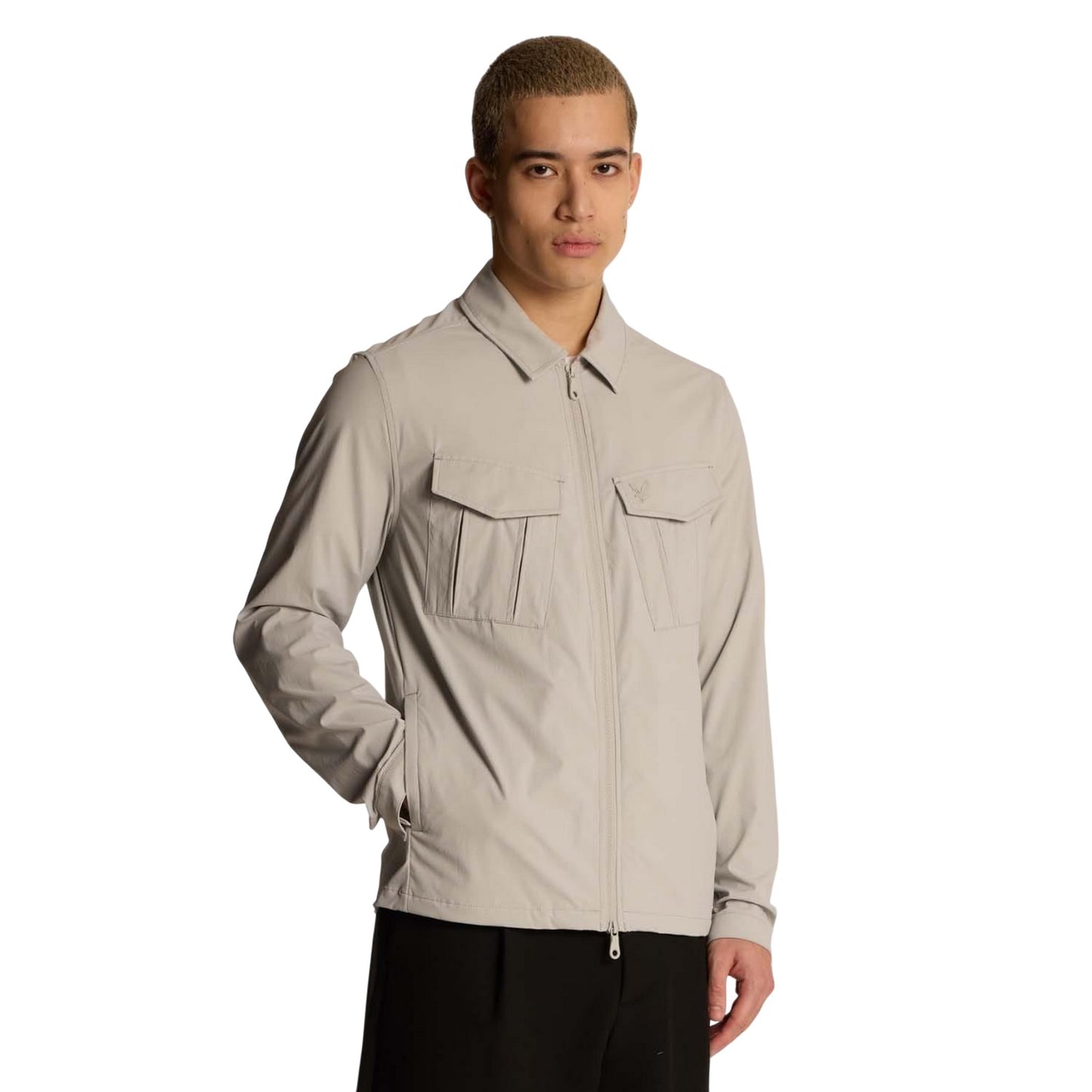 Grey - Lifestyle - Lyle & Scott Mens Nylon Pocket Overshirt