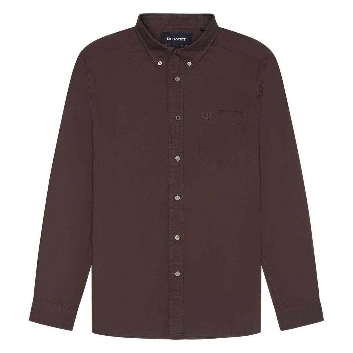 Green - Front - Lyle & Scott Mens Tonal Eagle Oxford Shirt