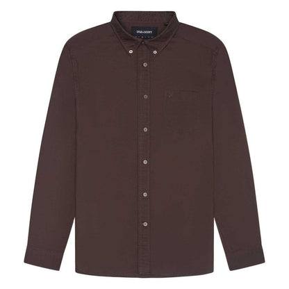 Green - Front - Lyle & Scott Mens Tonal Eagle Oxford Shirt